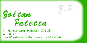 zoltan paletta business card